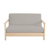 Full Size Armless Futon Covers - 100% Egyptian Cotton Futon Slipcovers - Zippered Couch Cover Sofa Bed Protector, Sleeper Sofa Cover, Machine Washable, Silver Yarns of Cotton