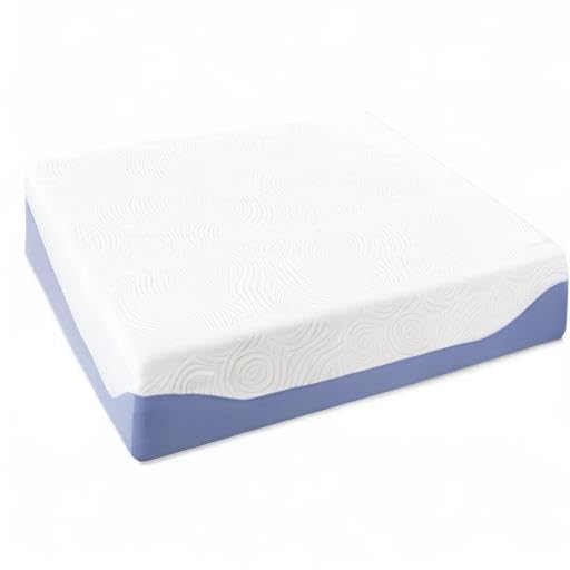 Mellow 12 Inch Cooling Gel-Infused Memory Foam Bed Mattress, Medium Firm Sleep and Breathable Fabric Cover, Queen , Mattress In A Box