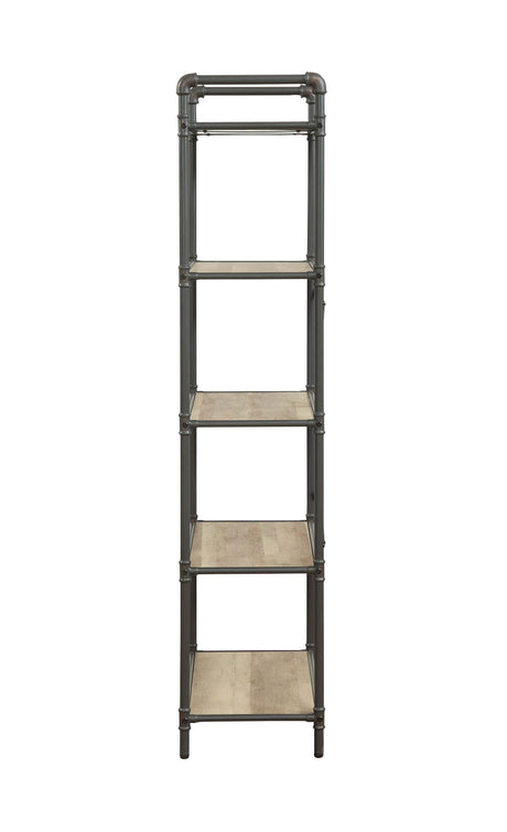 Itzel Bookshelf - Antique Oak / Sandy Gray HouseOfZazla