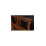 HomeStock Asian Allure Fusion Futon Wood Frame Classic Style with Mission Style Arms with Solid Pattern with Foldable Feature for Lounge Room with Tight Back Full Frame Without Drawers/Barbados HomeStock