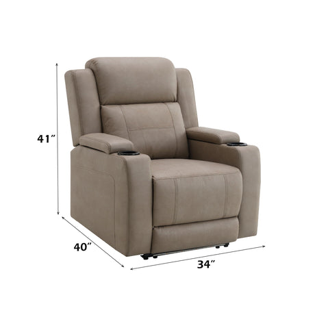 Lugo - Power Motion Recliner With Cup Holder - Camel HouseOfZazla