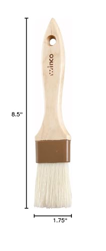 Winco Flat Pastry and Basting Brush, 1-1/2-Inch, Beige