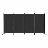 MAYOLIAH 4 Panel Privacy Screen Room Dividers 6FT Tall Portable Office Wall Divider for Rooms Separator 136"x20"x71", Black MAYOLIAH