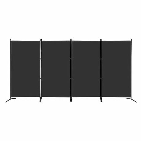 MAYOLIAH 4 Panel Privacy Screen Room Dividers 6FT Tall Portable Office Wall Divider for Rooms Separator 136"x20"x71", Black MAYOLIAH