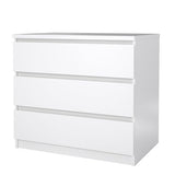 Tvilum Scottsdale 3 Drawer Chest in White High Gloss Tvilum