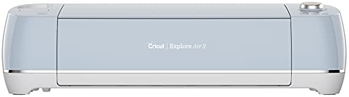 Cricut Explore Air 2 - A DIY Cutting Machine for all Crafts, Create Customized Cards, Home Decor & More, Bluetooth Connectivity, Compatible with iOS, Android, Windows & Mac, Blue, 2006519