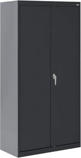 Sandusky Lee CA41361872-09 Classic Garage Storage Cabinet, Steel Utility Cabinet with Adjustable Shelves, 72"H, Black Sandusky