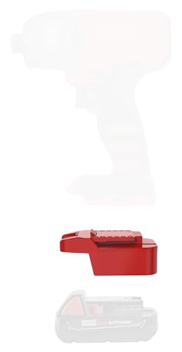 Adapter Fits Ba uer 20v Cordless Tools for Milwaukee M18 RED (NOT V18) Slider Lithium Batteries - Adapter Only LQ-18RY