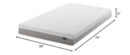 ZINUS 6 Inch Ultima Memory Foam Mattress [New Version], Twin, Fiberglass Free, Medium Firm Feel, Breathable Airflow Memory Foam, Certified Safe Foams & Fabric, Mattress in A Box