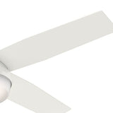 Hunter Fan Company 59242 Hunter 52" Dempsey Indoor Low Profile Ceiling Fan with Light, Fresh White Finish Hunter