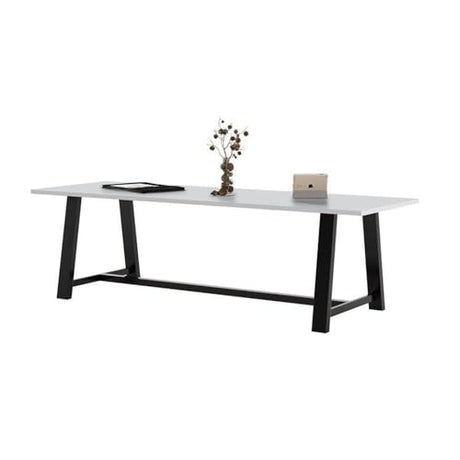 Pemberly Row 3.5 x 9 FT Conference Table in Fashion Grey - Standard Height Pemberly Row