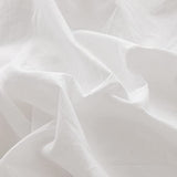 FACE TWO FACE Bedding Duvet Cover Set 3 Pieces 100% Washed Cotton Duvet Cover Linen Like Textured Breathable Durable Soft Comfy (Queen, White) FACE TWO FACE