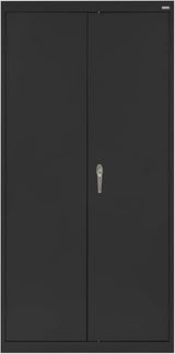 Sandusky Lee CA41361872-09 Classic Garage Storage Cabinet, Steel Utility Cabinet with Adjustable Shelves, 72"H, Black Sandusky