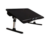 Xebec Air Desk Adjustable Laptop Lap Desk with Height & Tilt | Portable Standing Desk Converter | Foldable Bed Table with Storage Drawers & No-Slip Surface for Home Office Work Xebec