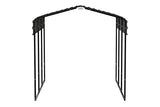 Arrow Carports Galvanized Steel Carport, Compact Car Metal Carport Kit, 10' x 15' x 9', Charcoal Arrow Shed