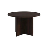 Alera Seville Round Conference Table, Round, 48" Diameter, Mahogany Alera