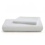 LOVQUE 100% Washed Cotton Duvet Cover Twin Size, Linen-Like Textured White Fade-Resistant Natural Bedding Set (No Comforter), 68x90 Inches LOVQUE
