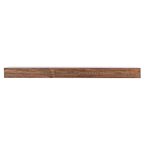 MANTELSDIRECT Mantels Direct Bedford 48 Inch Provincial Finish Floating Mantel Shelf - Modern Poplar Wood Shelf for Fireplaces, Hearths, Décor and More | Mantels Direct