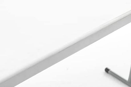 BTEXPERT Set of 2, 5-Foot - 60" Long White Plastic Folding Seminar Training Table Portable 18" Wide Narrow, 29" High, Events Indoor Outdoor Lightweight BTEXPERT