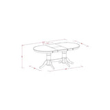 East West Furniture VANC7-OAK-W 7 Piece Kitchen Table & Chairs Set Consist of an Oval Dining Room Table with Butterfly Leaf and 6 Solid Wood Seat Chairs, 40x76 Inch, Oak East West Furniture