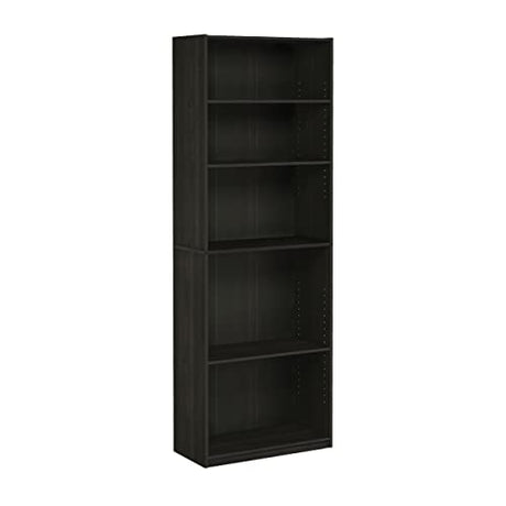 FURINNO JAYA Simply Home 5-Shelf Bookcase, 5-Tier, Espresso Furinno