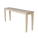 International Concepts Shaker Console Table, 72-Inch Long, Solid Parawood, Unfinished IC INTERNATIONAL CONCEPTS