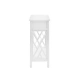 Coventry 32-Inch Wood Console Table with Drawer & Lower Shelf – Traditional to Contemporary Sofa Table with Open Side Accent Design for Entryway, Hallway or Living Room by Alaterre Furniture (White) Alaterre Furniture