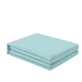 FreshCulture Twin Flat Sheet - Hotel Quality Twin Flat Sheet Only - Brushed Microfiber Top Sheet - Ultra Soft & Breathable - Wrinkle-Free - Easy Care - Single Flat Sheet (Twin, Spa Blue) FreshCulture