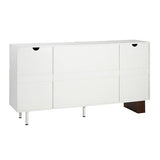Christopher Knight Home Kyala Modern Sideboard Buffet Cabinet with Adjustable Shelves, Wooden Living Room TV Stand with Storage, Multifunctional Storage Cabinet, Entryway Console Table, White Christopher Knight Home