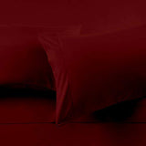 Ready To Rest Super Single Waterbed Sheets, 4 Piece Attached Sheet Set, Fits 18 Inch Deep Mattress, Brushed Microfiber, Ultra Soft and Lightweight (Burgundy) Ready To Rest