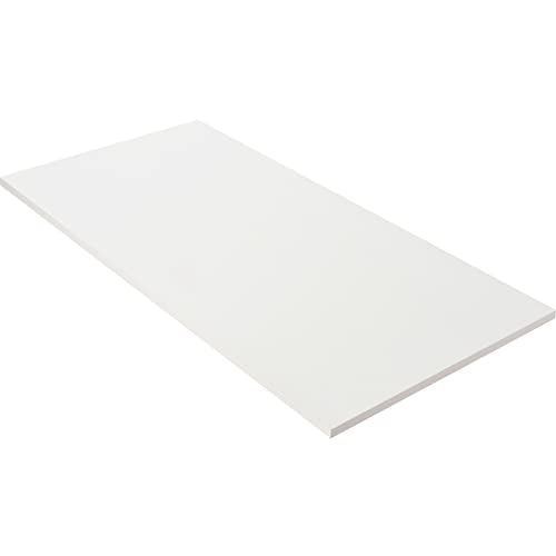 Kaboon 55x28 in White Tabletop, Wood Desktop One Piece, Table Top for Standing Desk, Laminate Wood Countertop, Reversible Wooden Tabletop Board for Kaboon