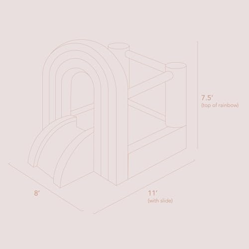 Pink Rainbow Bounce House 8x8 PLAYSMOL