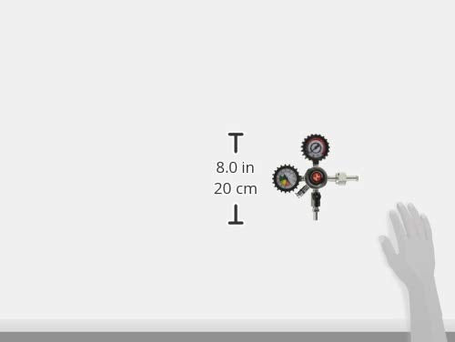 Kegco Premium Commercial Grade Double Gauge CO2 Draft Beer Regulator,Chrome, 1 Product Kegco