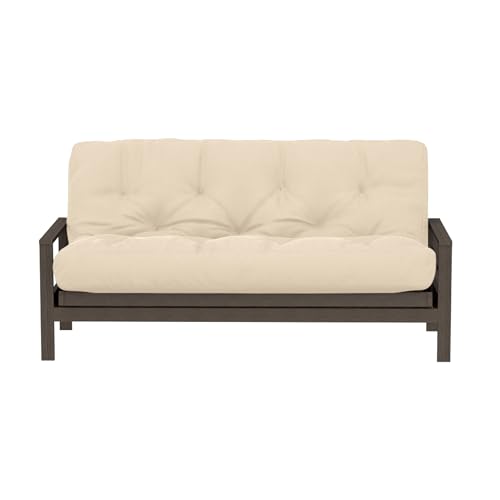 Royal Sleep Products by The Futon Factory 10 inch Foam Futon Mattress - Ivory Solid Fabric- Twin Size - CertiPUR Certified Foams - Made in USA - (Frame not Included) Royal Sleep Products