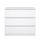 Tvilum Scottsdale 3 Drawer Chest in White High Gloss Tvilum