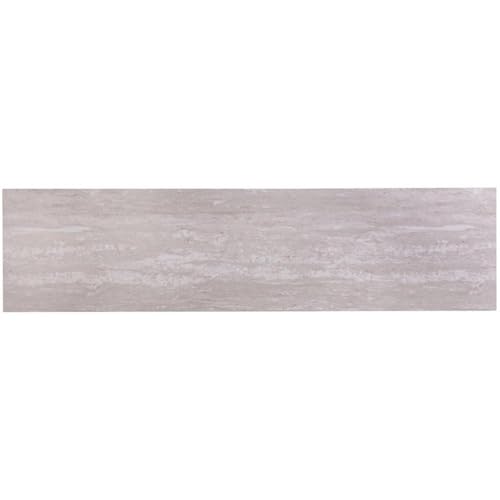 SEI Furniture Brexlyn Faux Stone Top Console Table in Champagne and White Southern Enterprises