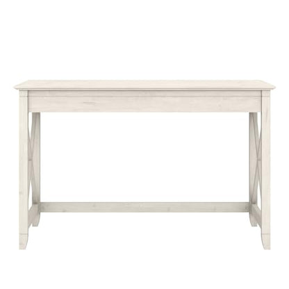 Bush Furniture Key West Writing Table for Home Office | Small Modern Farmhouse Desk, 48W, Linen White Oak - WoodArtSupply