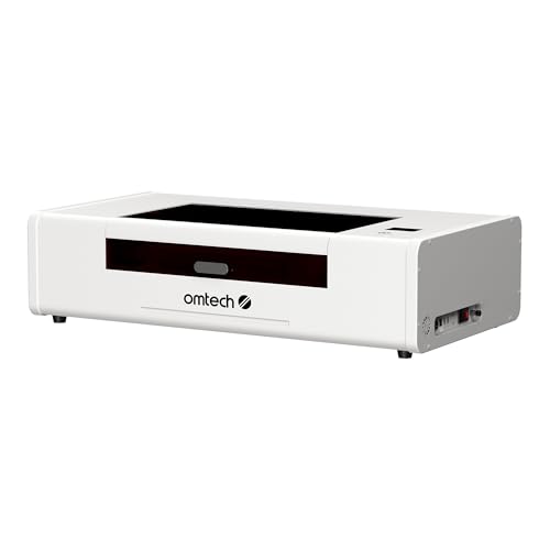 OMTech 55W Polar Lite, Desktop CO2 Laser Engraver and Cutter, 20"x12" Compact Laser Engraving Machine with Built-in Exhaust Fans & 0.5gal Water Tank, Laser Cutting Machine for Wood Acrylic Glass More OMTech