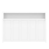 Harper & Bright Designs Twin Size Horizontal Murphy Bed with Shelves, Modern Metal Platform Bed Frame with Foldable and Space-Saving Design, for Home Guest Room Small Room, White Harper & Bright Designs