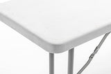 BTEXPERT Set of 2, 5-Foot - 60" Long White Plastic Folding Seminar Training Table Portable 18" Wide Narrow, 29" High, Events Indoor Outdoor Lightweight BTEXPERT