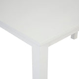 Walker Edison 4 Person Modern Farmhouse Wood Small Dining Table Dining Room Kitchen Table Set Dining 4 X Chairs Set, 48 Inch, White and Grey Walker Edison