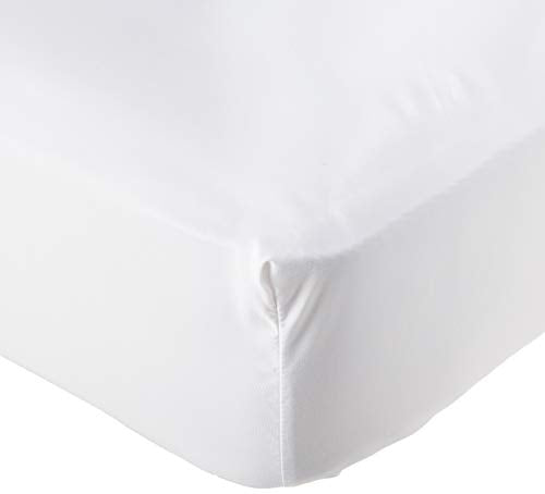 Elegance Linen Hospitality Special Treatment Construction Luxurious Ultra Soft White Single Fitted Sheet, Queen CELINE LINEN