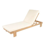 Christopher Knight Home Duska Acacia Wood Chaise Lounge Chair Set of 2, Patio Outdoor Chaise Lounge with Cushions, Adjustable Backrest Single Lounge Sofa, Garden Poolside Backyard Seating, Teak+Beige