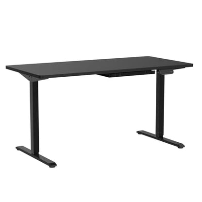 VIVO Electric Height Adjustable 60 x 24 inch Memory Stand Up Desk, Black Solid One-Piece Table Top, Black Frame, Touch Screen Preset Controller, 2E - WoodArtSupply