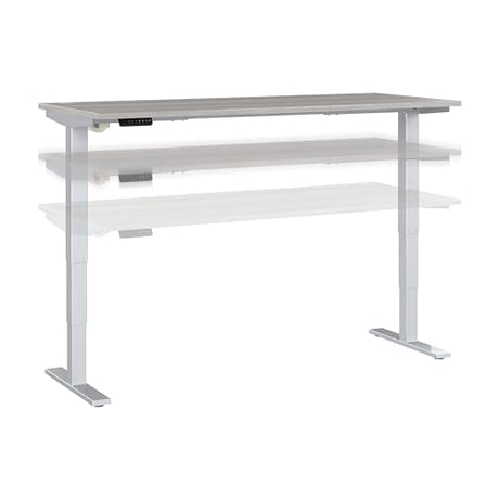 Bush Business Furniture Move 40 Electric Ergonomic Sit-Stand Computer Table for Home and Professional Office, 72W x 30D, Platinum Gray Bush Business Furniture