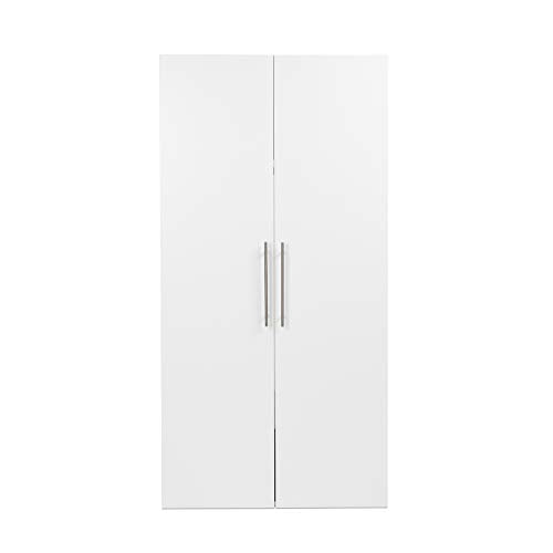 Prepac HangUps Wardrobe Storage Cabinet, 20"D x 36"W x 72"H, White - WoodArtSupply