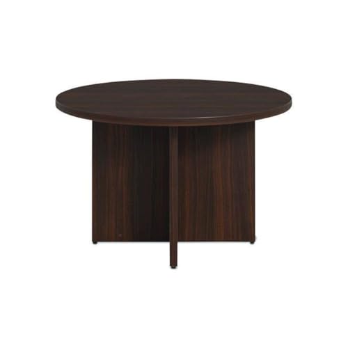 Alera Seville Round Conference Table, Round, 48" Diameter, Mahogany Alera