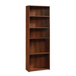 Sauder Beginnings 5-Shelf Bookcase in Brook Cherry Finish - WoodArtSupply