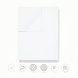 Twin Size Flat Sheet Only, Soft 300 Thread Count 100% Cotton Flat Sheets, Cool & Breathable Bed Sheets, Top Sheet, Flat Sheet Only, Single Flat Sheets Only (Twin, White) HMACOLOR BEDDING