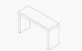 Mobili Fiver Evolution Tall Kitchen Bar Table Made in Italy | Space Saving, Counter Height Table for 6 | Modern Breakfast Bar Counter Top w/Cable Holder | Concrete Grey Effect | 70,9'' x 23,6" in Mobili Fiver